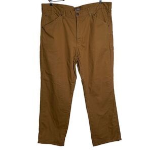 C.E. Schmidt Workwear Flannel Lined Carpenter Jeans 40x32 Brown Cotton Straight